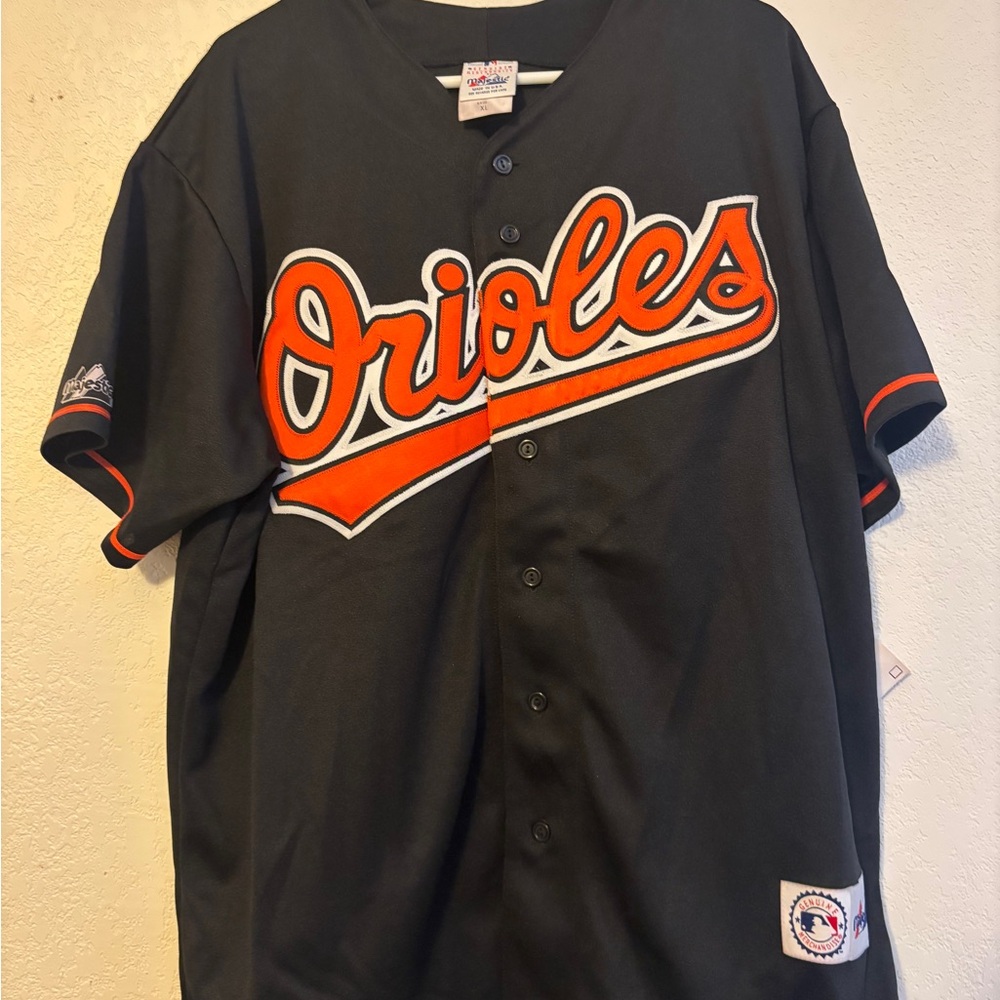 MLB Orioles Black and Orange Jersey